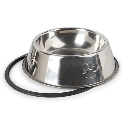 Pet Quality Paw Stainless Steel Bowl