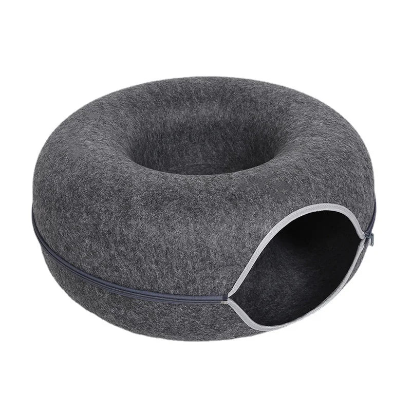 Cat Natural Felt Rabbit  Donut Bed