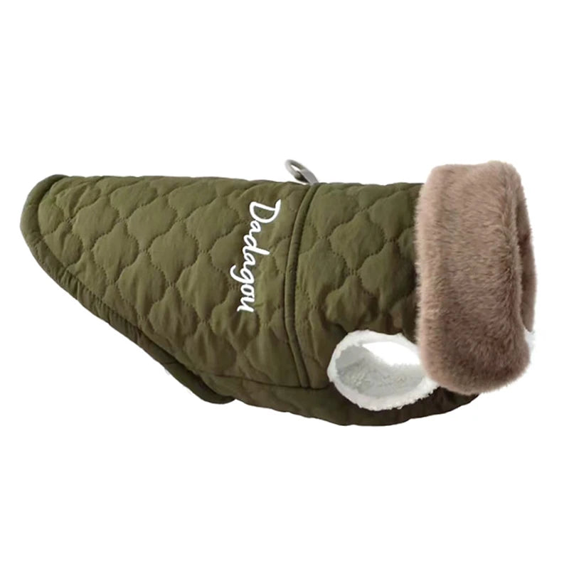 Dog Waterproof Fur Collar Jacket