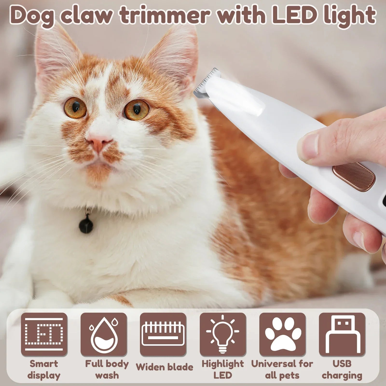 Dog  LED Light Paw Trimmer