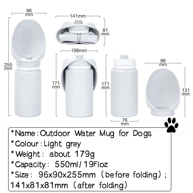 Pet 550ml Folding Outdoor Walking Bottle