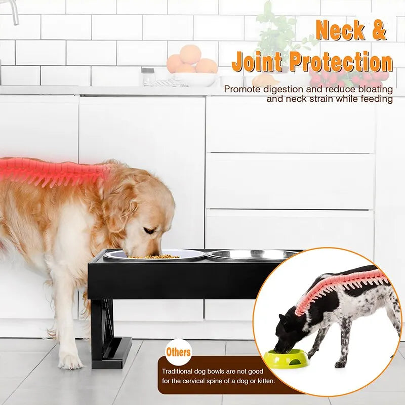 Dog  Stand Adjustable Elevated Bowl