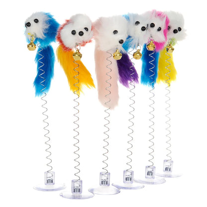 Pet Cartoon Stick Feather Rod Mouse Toy