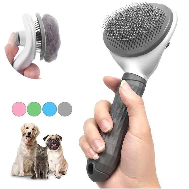 Pet Self Cleaning Hair Remover Brush