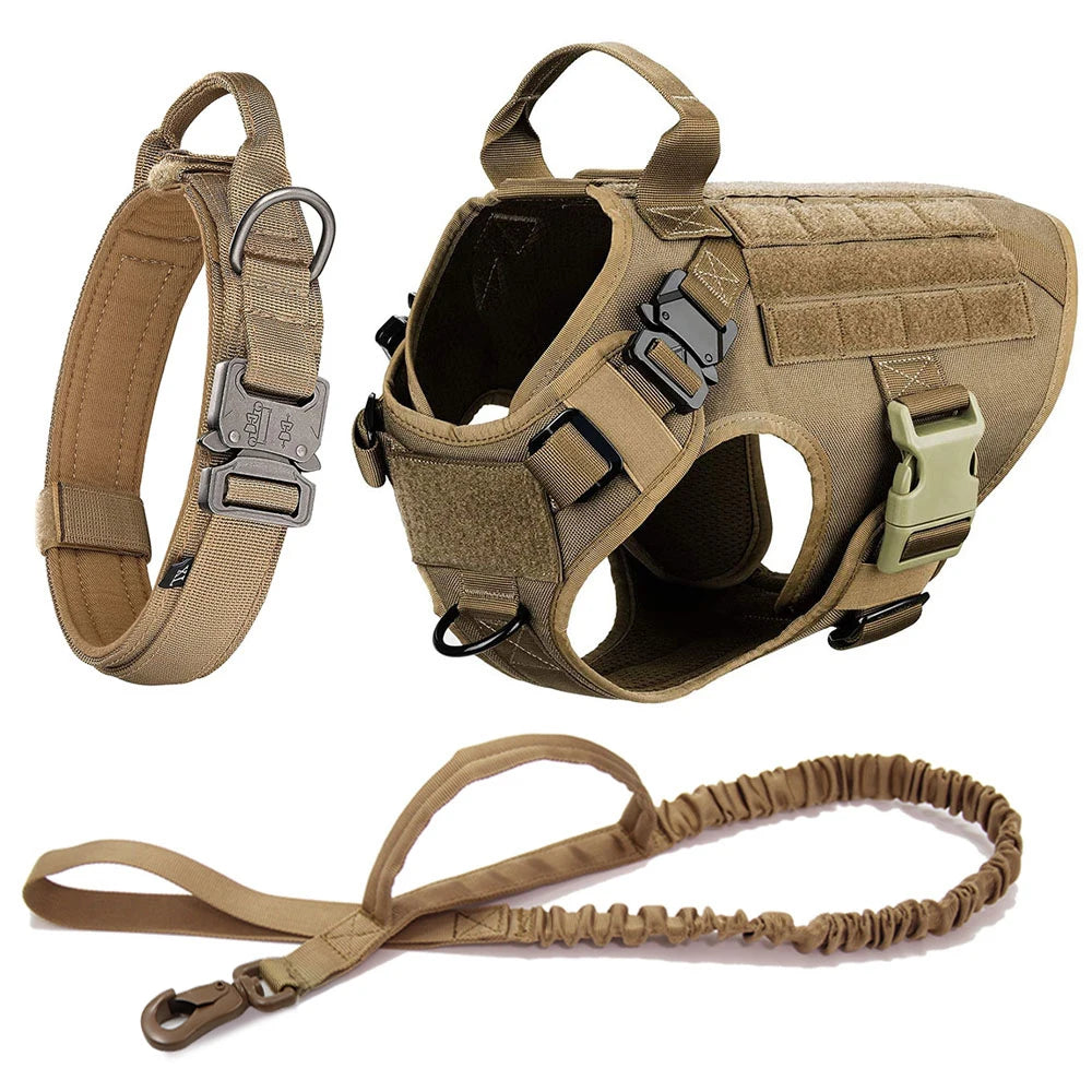 Dog Training Walking Harness Collar Vest Set