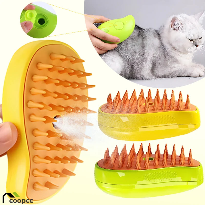 Dog Steam Electric Spray Hair Brush