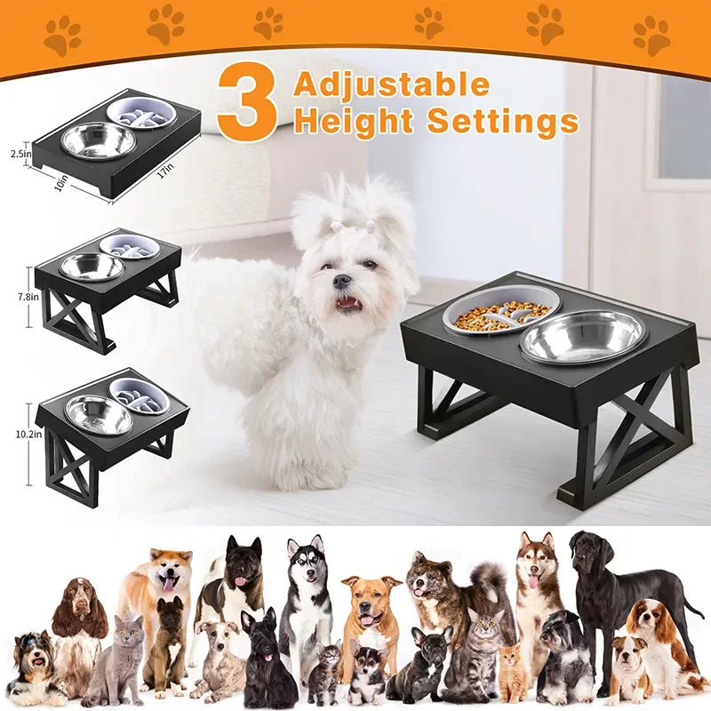 Dog  Stand Adjustable Elevated Bowl