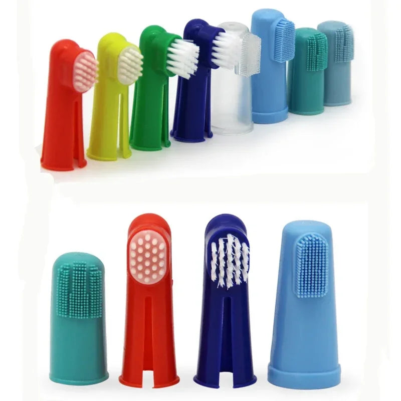 Pet 1/3 Pcs Soft Finger Toothbrush