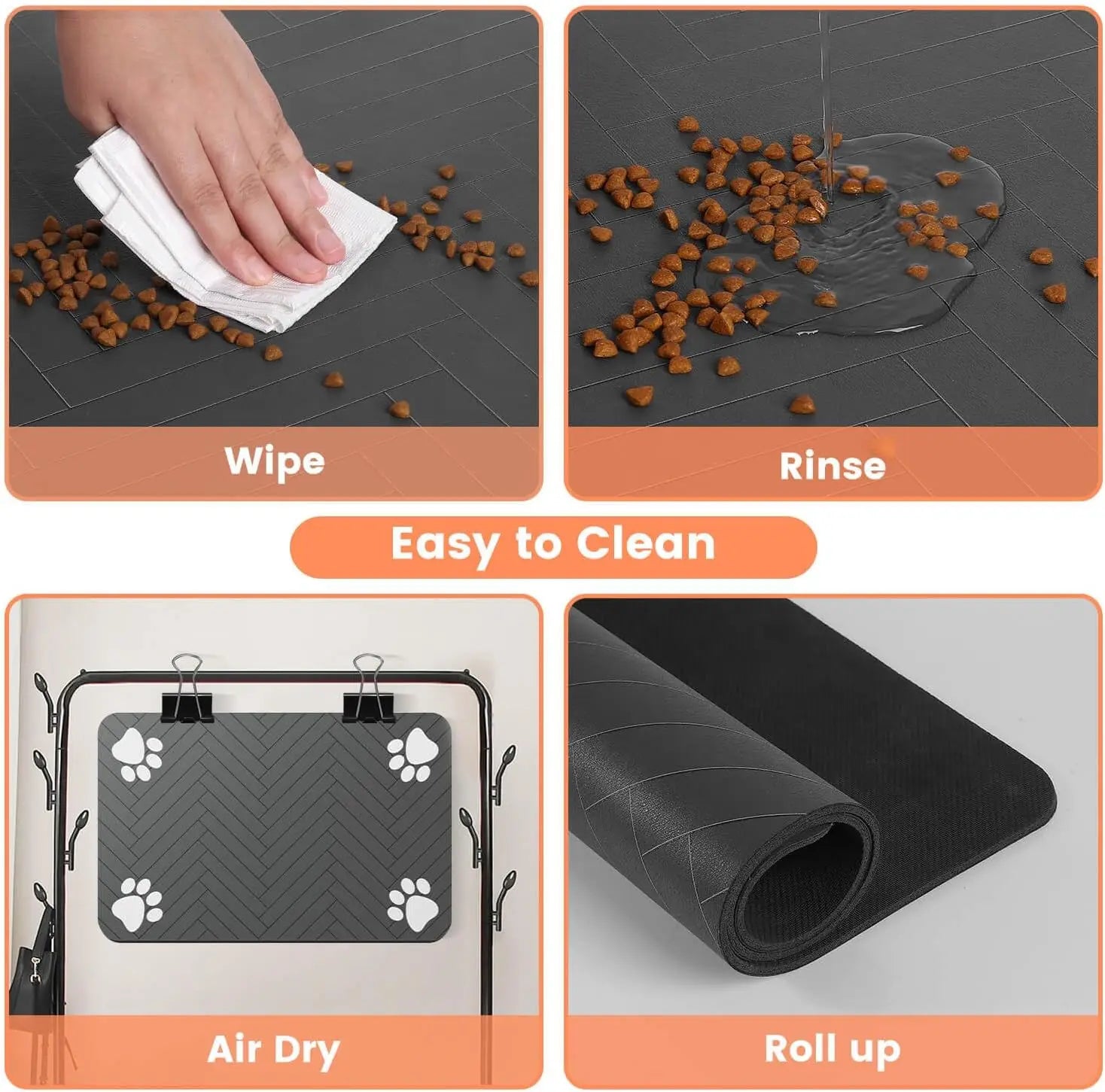 Pet Waterproof Rubber Backing Feeding Ma