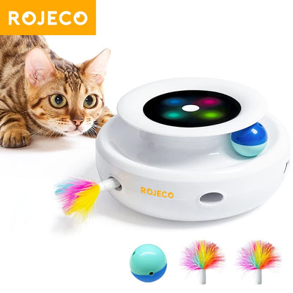 2 in 1 Smart Automatic Feather Fun Ball Toy