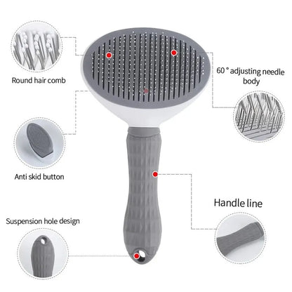 Pet Self Cleaning Hair Remover Brush