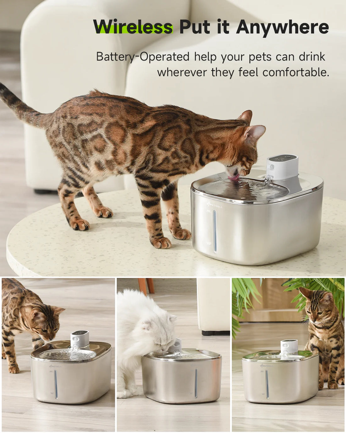 Cat 4L Wireless Water Fountain