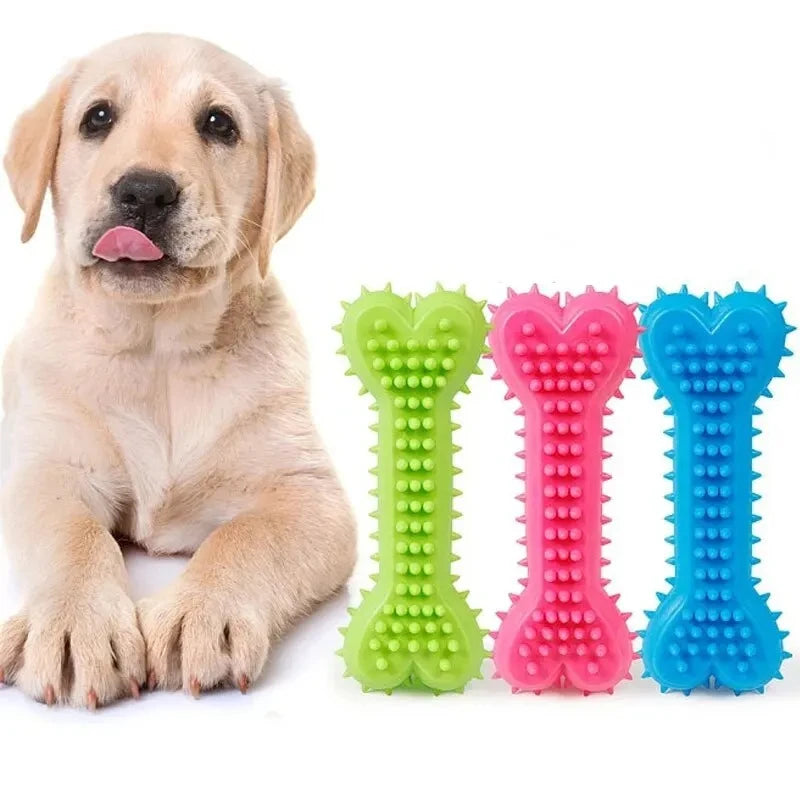 Pet Soft Rubber Bone Shape Toy