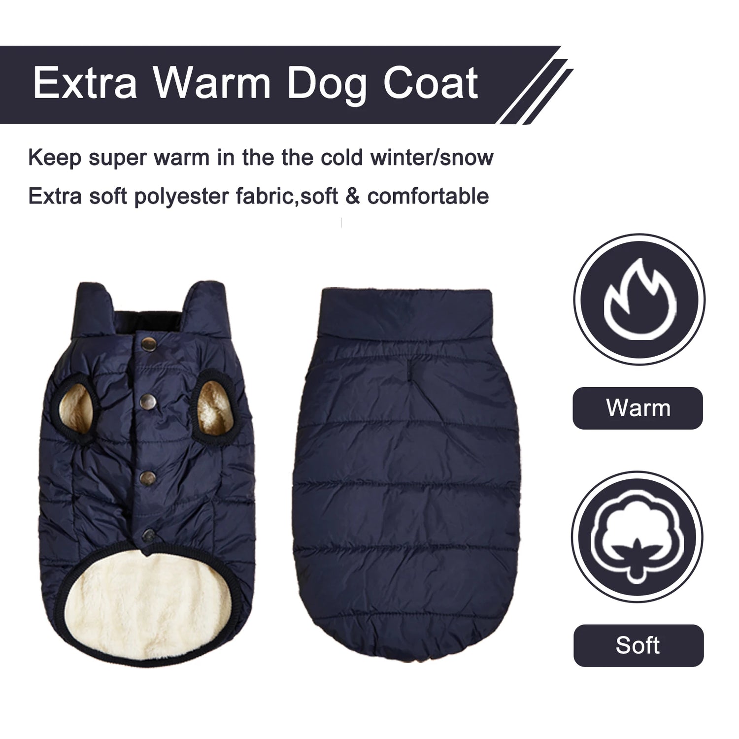 Dog Outdoor Cold Proof Warm Jacket