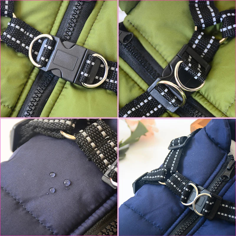 Pet Waterproof Winter Warm Harness Jacket