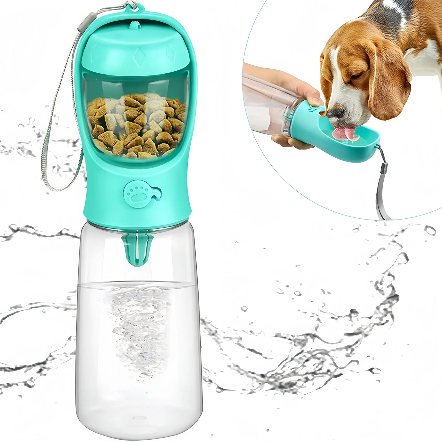 Pet Portable Water Bottle Food Dispenser