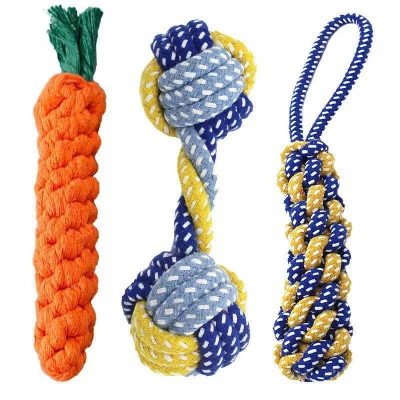 Pet Carrot Knot Rope Ball Cotton Rope Toy