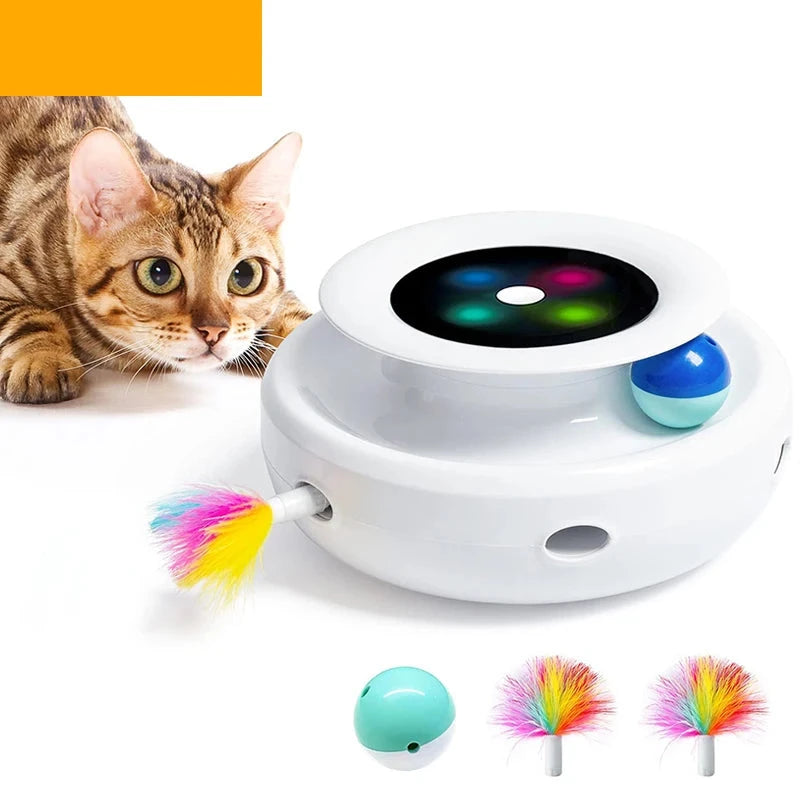 2 in 1 Smart Automatic Feather Fun Ball Toy