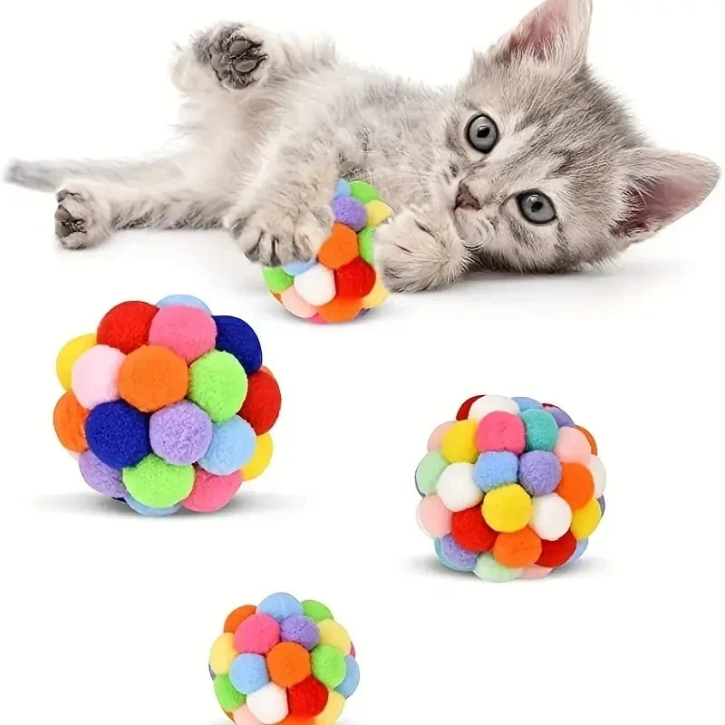 Cat 3PCS Plush Ball Toy