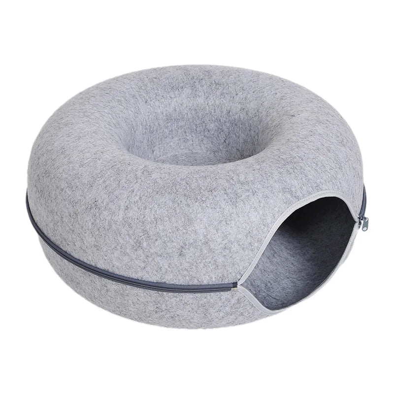 Cat Natural Felt Rabbit  Donut Bed