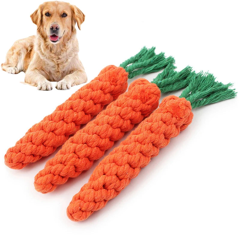 Pet Carrot Knot Rope Ball Cotton Rope Toy