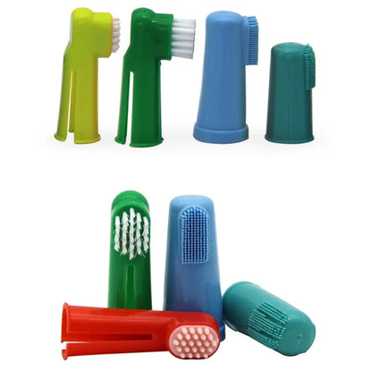 Pet 1/3 Pcs Soft Finger Toothbrush