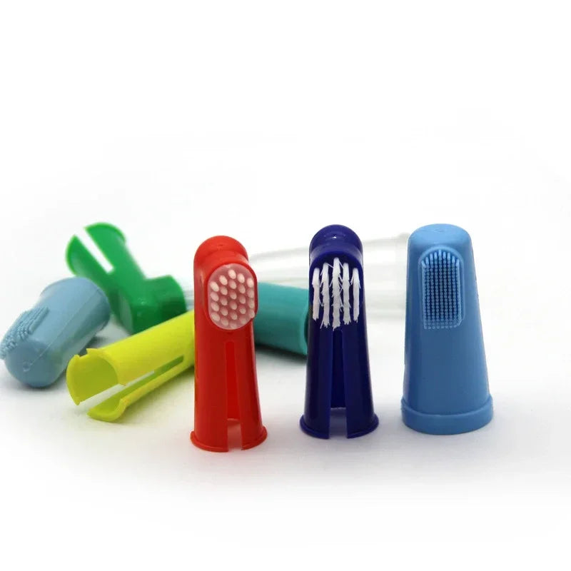 Pet 1/3 Pcs Soft Finger Toothbrush