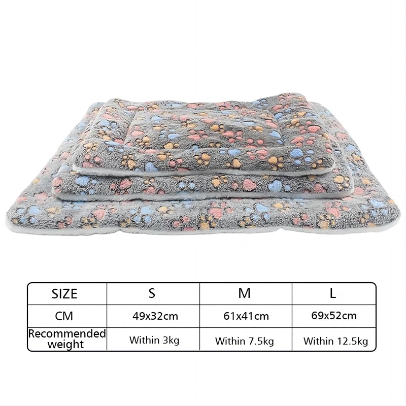 Pet Winter Warm Flannel Thickened Bed