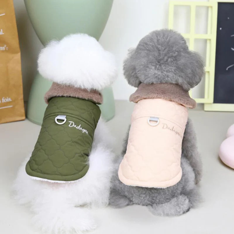 Dog Waterproof Fur Collar Jacket