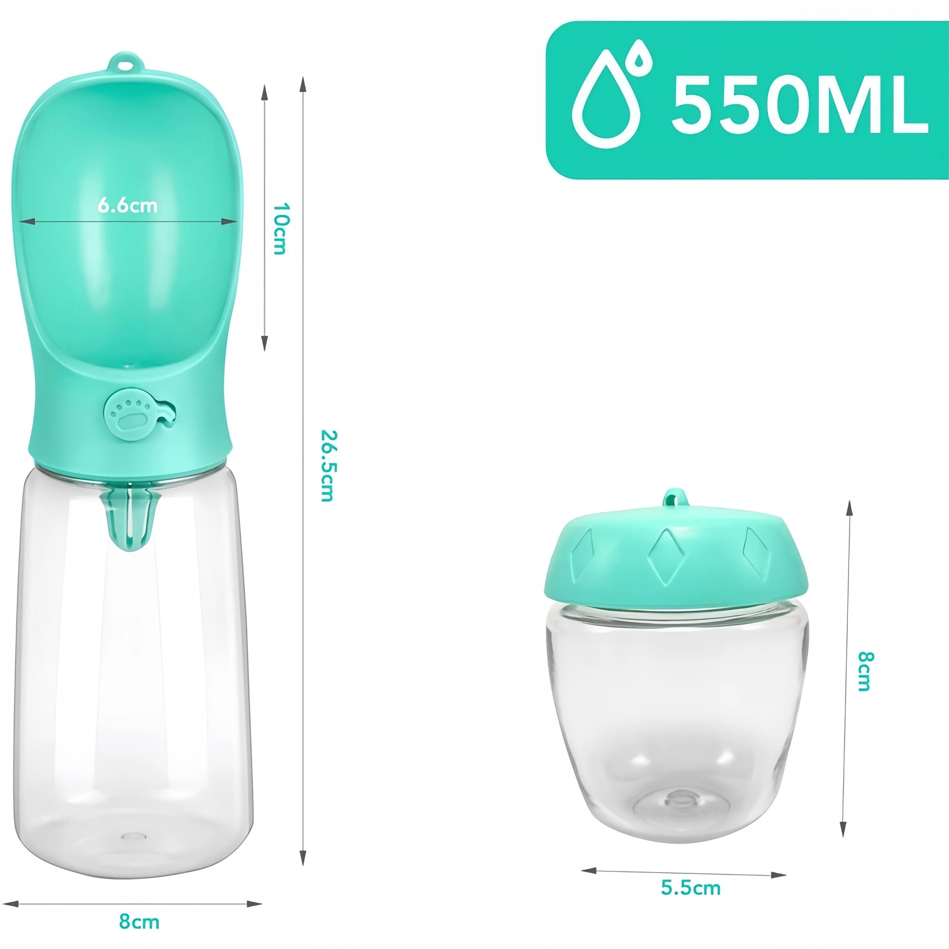 Pet Portable Water Bottle Food Dispenser