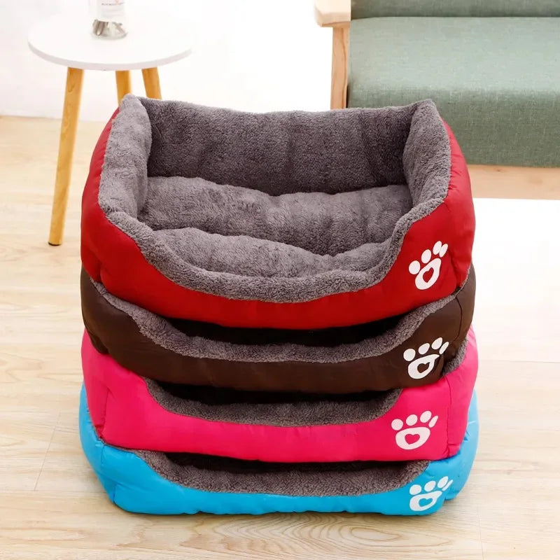 Pet Warm House Candy-colored Square Bed