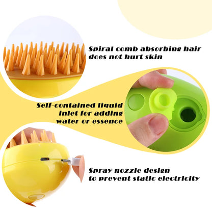 Dog Steam Electric Spray Hair Brush